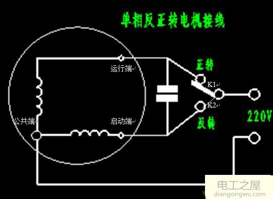 單相交流電機的正反轉控制