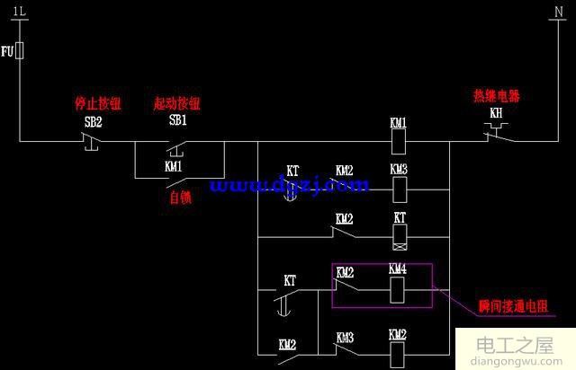 閉式星三角啟動(dòng)電路圖詳解