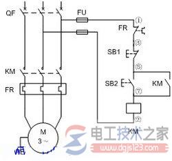 電動(dòng)機單方向運轉控制接線(xiàn)圖2